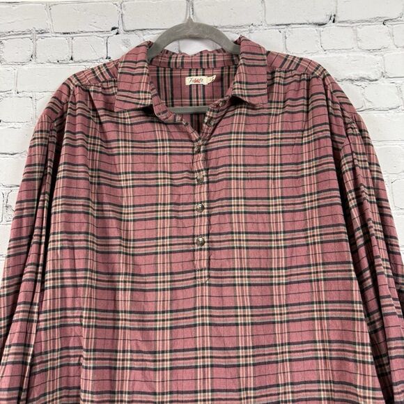 Faherty Olli Top In Red Mountain View Plaid Womens Size Large L Preppy Casual - Picture 7 of 14